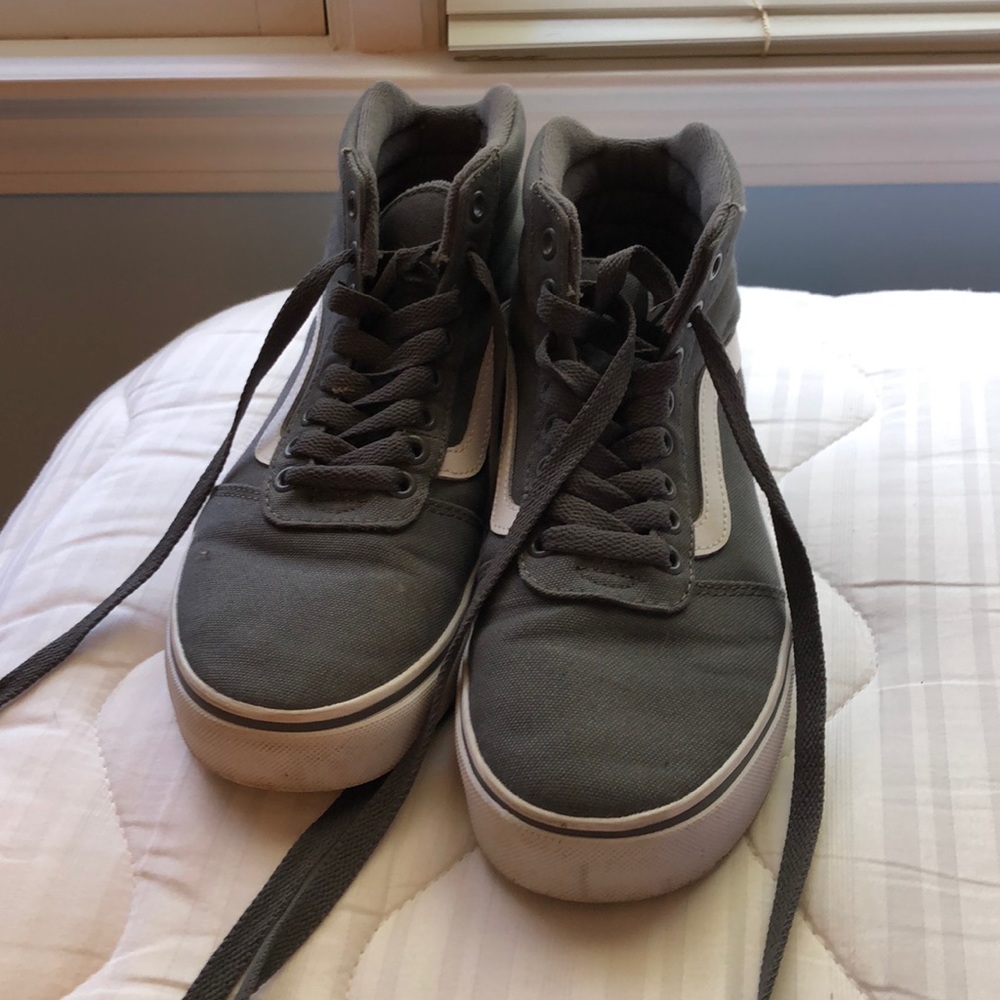 Gray high top vans
